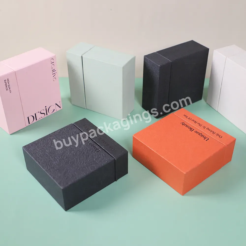 Custom Black Sliding Drawers Paper Luxury Jewelry Packaging Premium Slider Paper Gift Box Necklace Jewelry Package Drawer Box