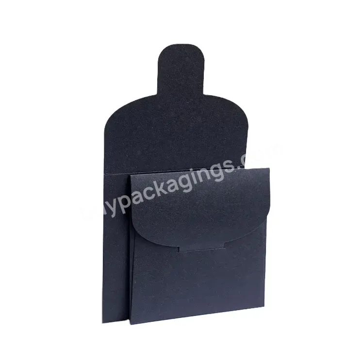Custom Black Square Paper Envelope Kraft Paper Cd Envelope Packaging Size Customized