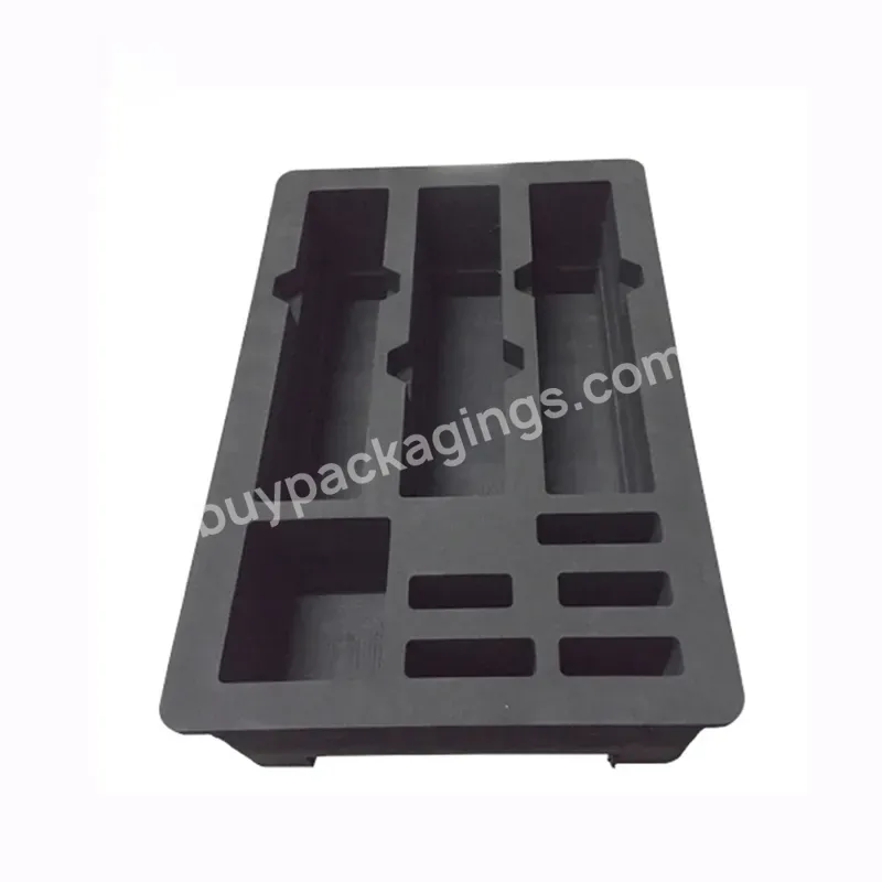 Custom Black Velvet Eva Foam Insert Shockproof Custom Molded Die Cut Protective Packaging Lining