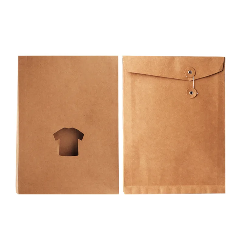 Custom Blank Envelope Professional Printing A4 Kraft Folders Filling Document Design Bidding Fixed Expanding File Paper Bag