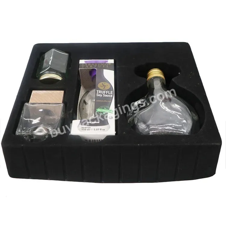 Custom Blister Packaging Plastic Custom Ps Flocking Wine Bottle Tray Packaging