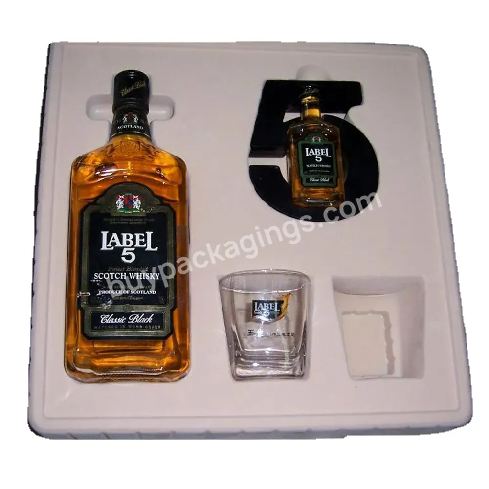 Custom Blister Packaging Plastic Custom Ps Flocking Wine Bottle Tray Packaging