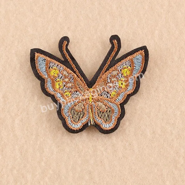 Custom Blouse Black Gold Butterfly Patch Embroidery - Buy Butterfly Patch,Butterfly Patch Embroidery,Embroidery Butterfly Patch.