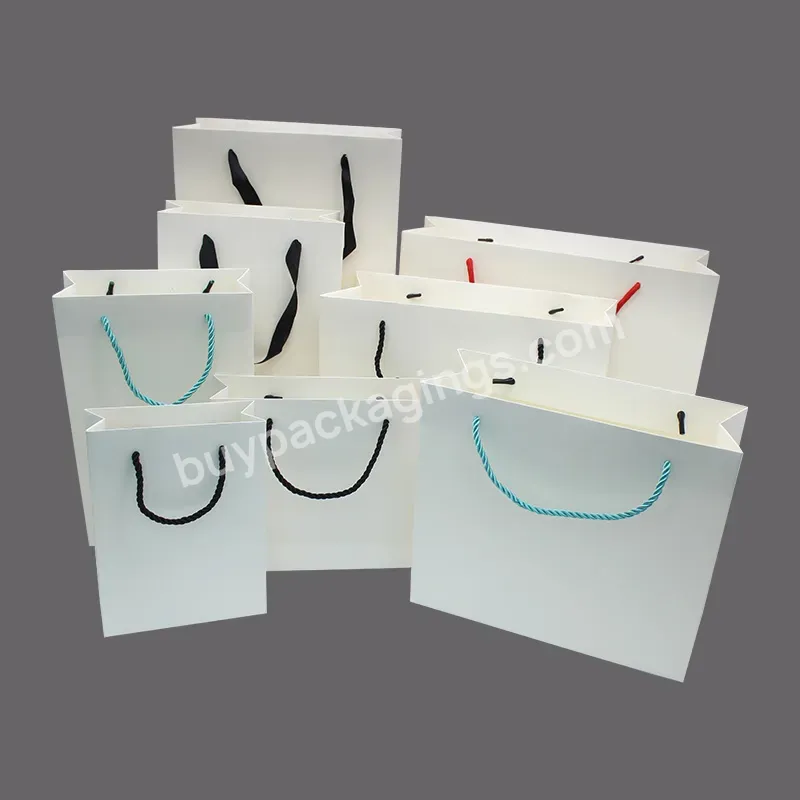 Custom Blue Modern Design Packaging Bag Rts Gift Box With Handles
