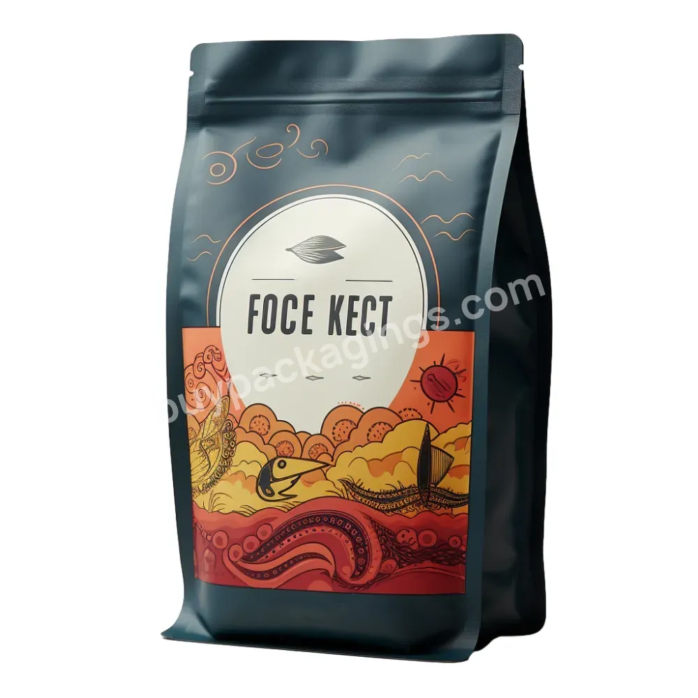 Custom Bolsas Para Cafe Resealable Packaging Stand Up Zipper 125g 250g 500g 1lb Matte Blank Coffee Bag
