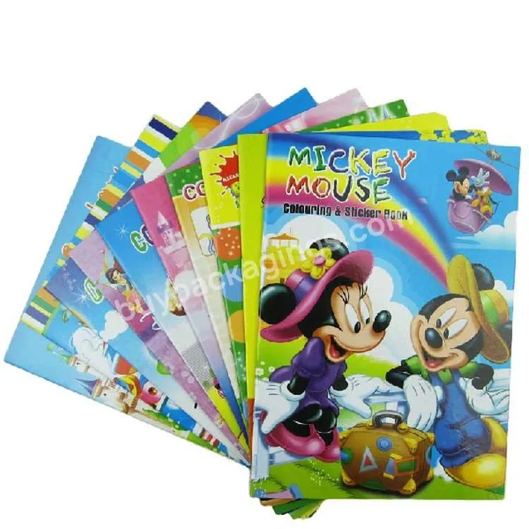 Custom Book Printing Services Coloring Children Books Story Stickers Drawing Children Book For Kids