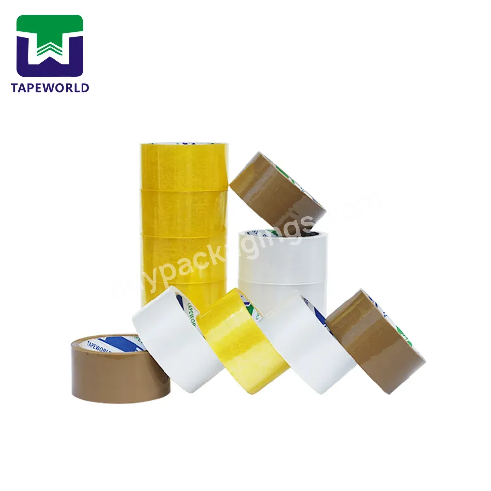 Custom Bopp Box Brown Packaging Tape Clear Acrylic Waterproof 48mm 66m 45mic Opp Packing Adhesive Tape