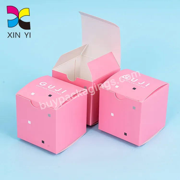 Custom Boxes Printing Empty Small Gift Box Packaging Pink Paper Box