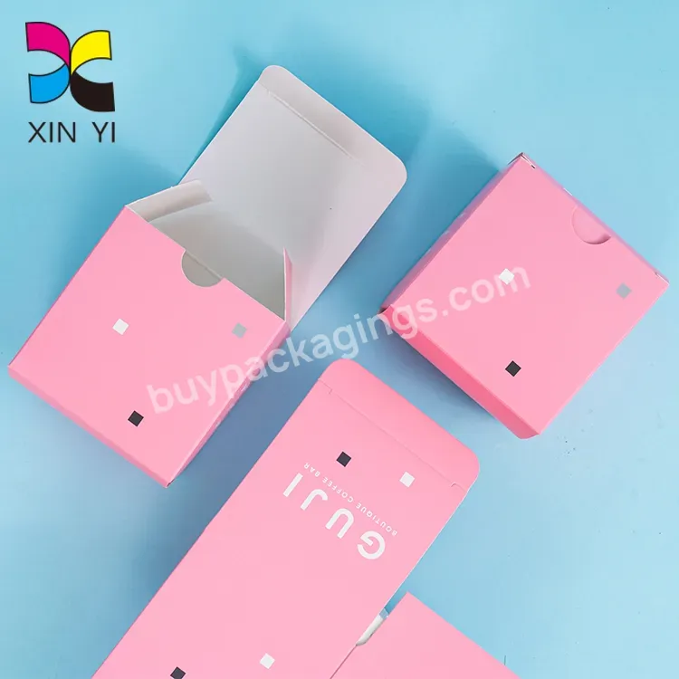 Custom Boxes Printing Empty Small Gift Box Packaging Pink Paper Box