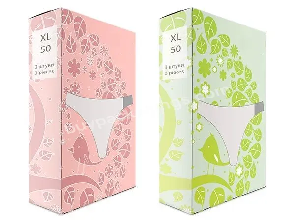 Custom Bra Women Underwear Briefs Box Clothing Gift Luxury Packaging Box With Window