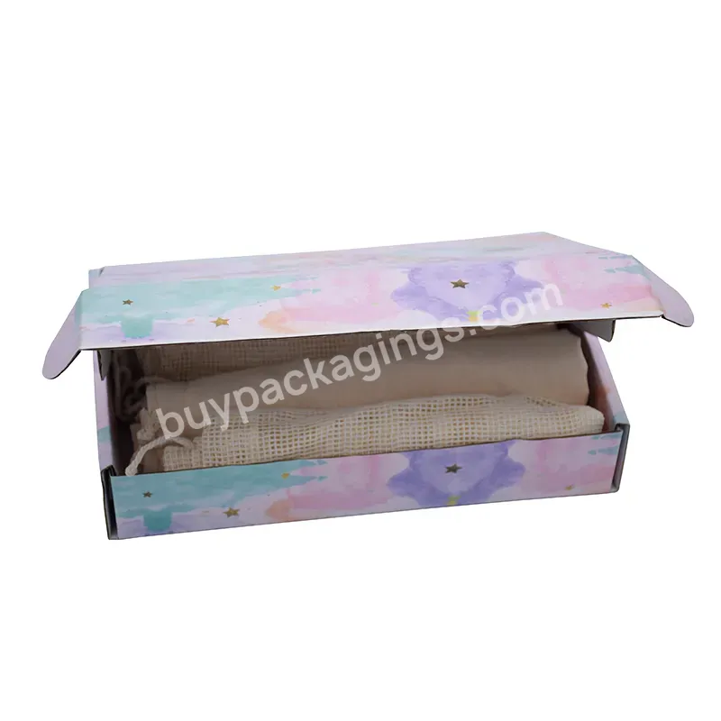 Custom Brand Logo Corrugated Cosmetic Packaging Mailing Box Folding Shipping Box For Clothes