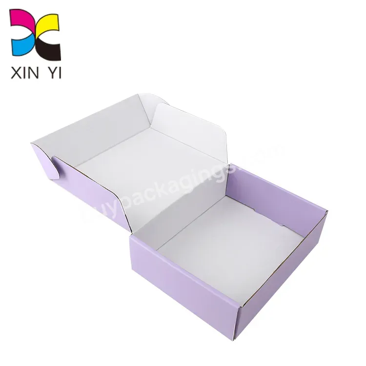 Custom Brand Logo Printing Pink Custom Corrugated Shipping Box Pink Color Logo Print Locking Mailer Packaging Boxes Printed