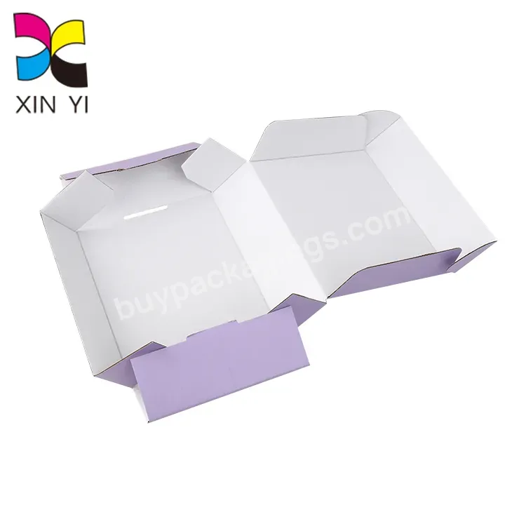 Custom Brand Logo Printing Pink Custom Corrugated Shipping Box Pink Color Logo Print Locking Mailer Packaging Boxes Printed