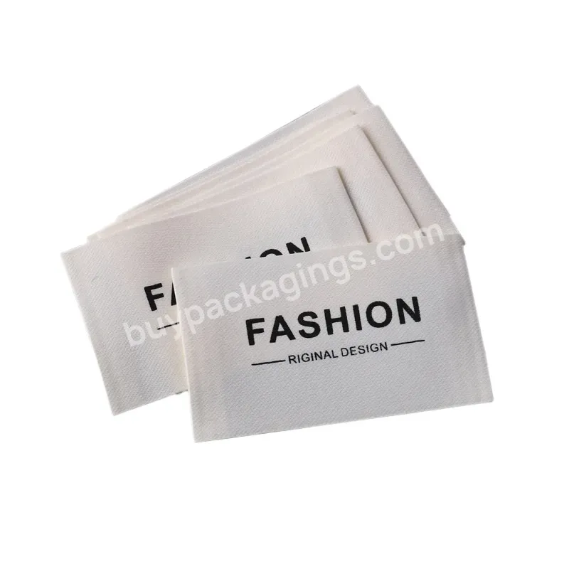 Custom Brand Logo Screen Printed 100% Cotton Tape Wash Care Eco Friendly Neck Label