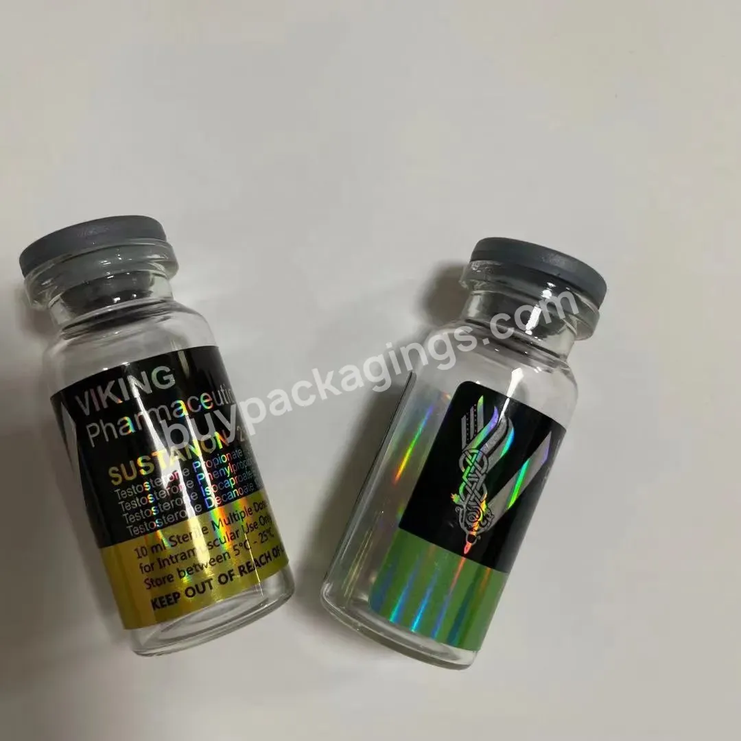 Custom Brand Viking Pharmaceutical 10ml 20ml 30ml Hologram Vial Labels Stickers