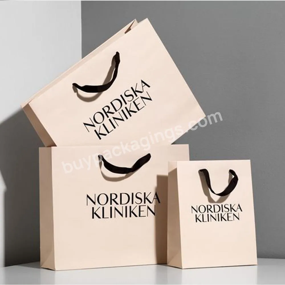 Custom Branded Logo Luxury Jewelry Apparel Packaging Paper Gift Shopping Bag And Box Paperbag