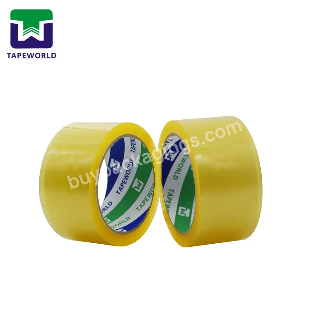 Custom Branded Printed Bopp Acrylic Self Adhesive 2 Inch Packaging Tape Heavy Duty Yellow Transparent 48mm Bopp Packing Tape