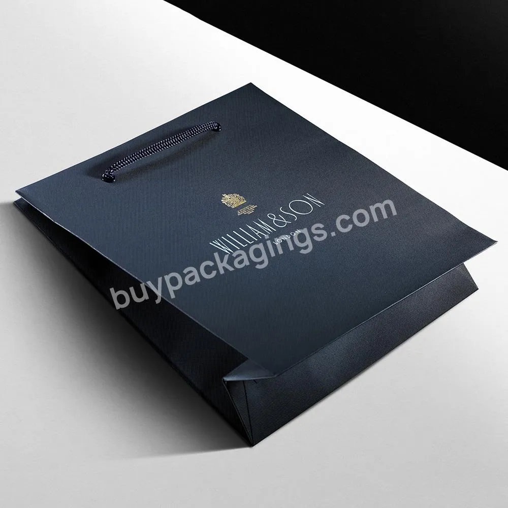 Custom Branded Printed Luxury Paper Clothing Tie Packaging Gift Shopping Bag Shoppingbag