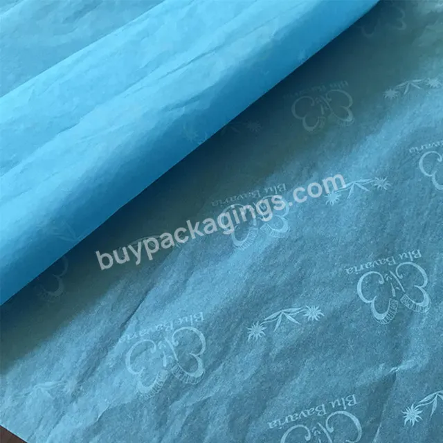 Custom Brands Names Printed Wrapping Tissue Paper Packaging With Logo