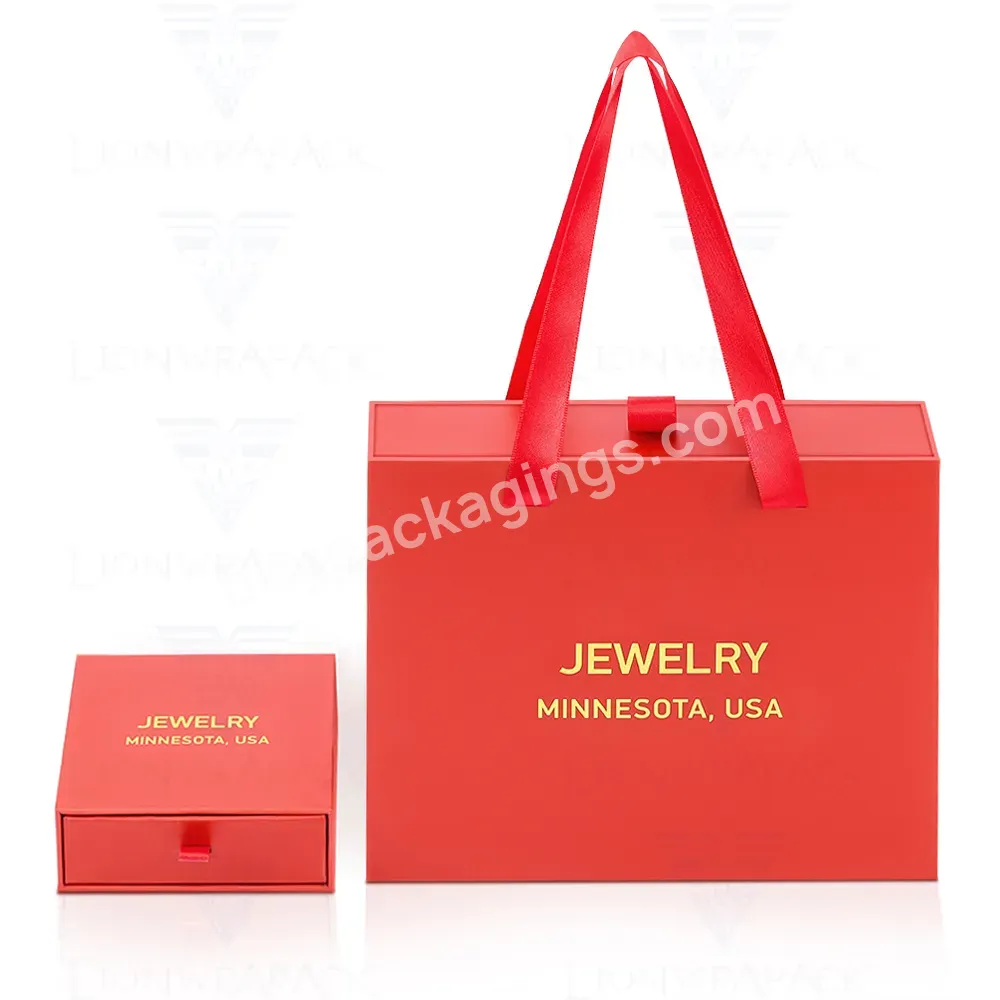 Custom Bridal Head Piece Jewelry Packaging Red Sliding Box For Earring Body Jewelry