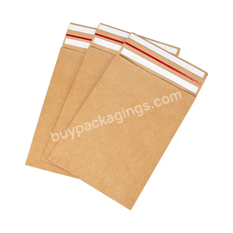 Custom Brown Kraft Paper Envelope Packaging Shopping Grocery Bag