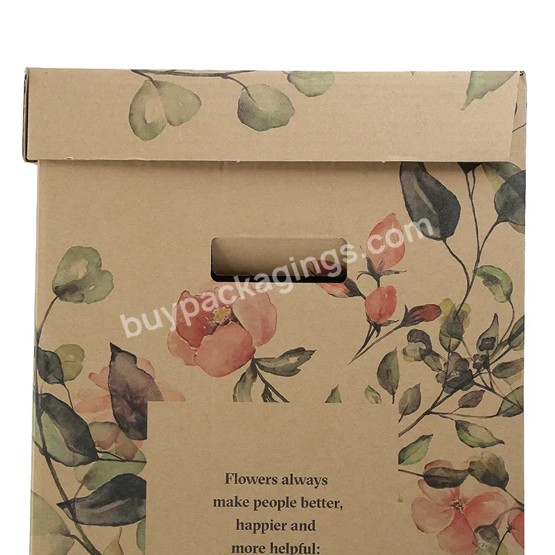 Custom Brown Plant Paper Box Lettuce Wrap Corrugated Carton Packaging Box