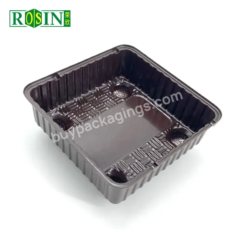 Custom Brown Plastic Chocolate Box Packaging With Pet Sweet Chocolate Candy Box With Plastic Blister Tray