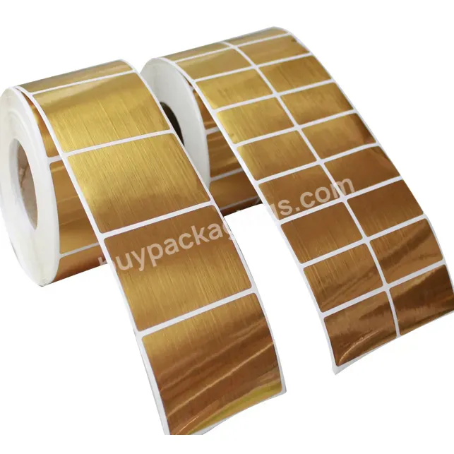 Custom Brushed Gold Silver Label Personalized Sticker Waterproof Grease Proof Strong Sticky In Sheet Roll Logo