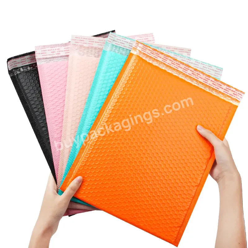 Custom Bubble Mailer Printed Poly Pink Wrap Padded Mailing Bag Metallic Bubble Envelope Black Wholesale