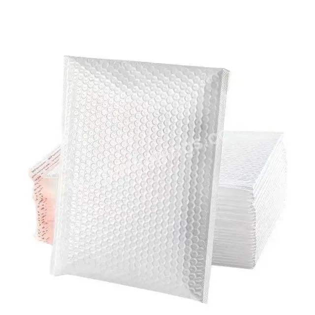 Custom Bubble Mailers Eco Friendly White Shipping Packaging Bag Poly Bubble Mailer With Logo