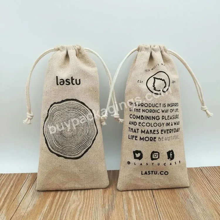 Custom Burlap Hessian Jute Gift Jewelry Bag With Logo