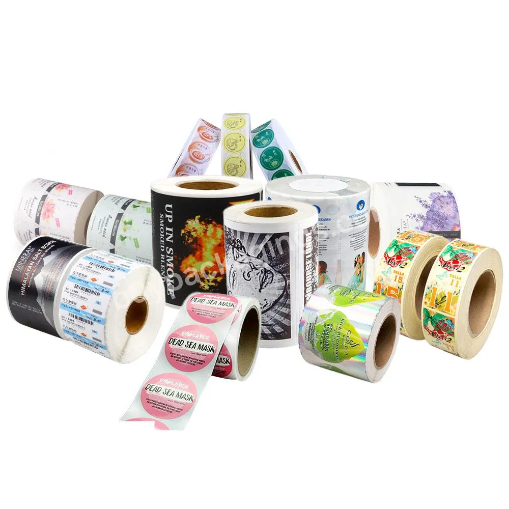 Custom Business Labels Printing Round Sticker Roll Logo Stickers For Packaging Label Square Private Label Lash Packaging