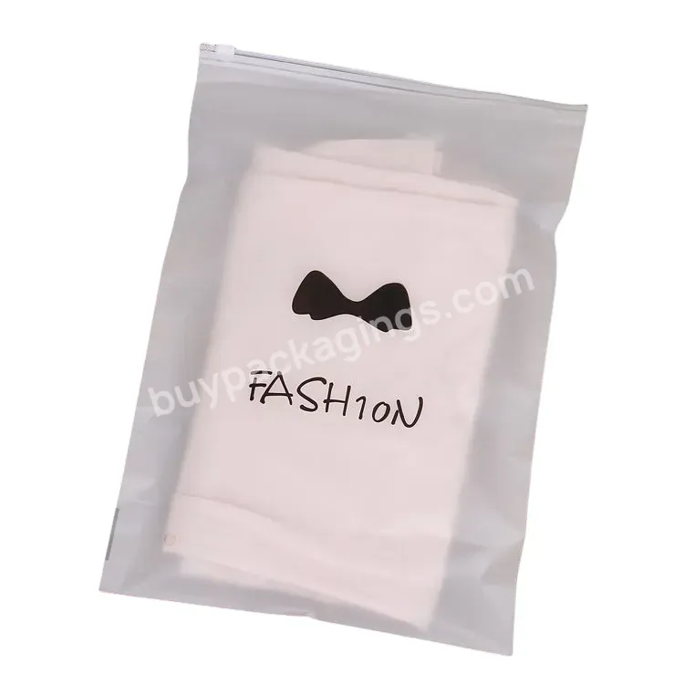 Custom Business Packaging Luxury Gift Packaging Poly Zipper Bag For Suit Underwear Clothes Packaging