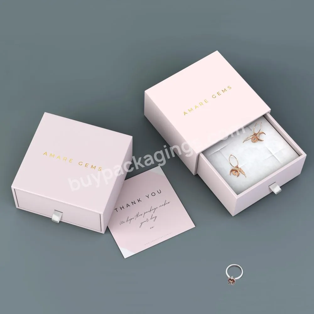 Custom cajas joyas Pink Jewelry Box Packaging scatole per gioielli For Ring Earrings In Bulk