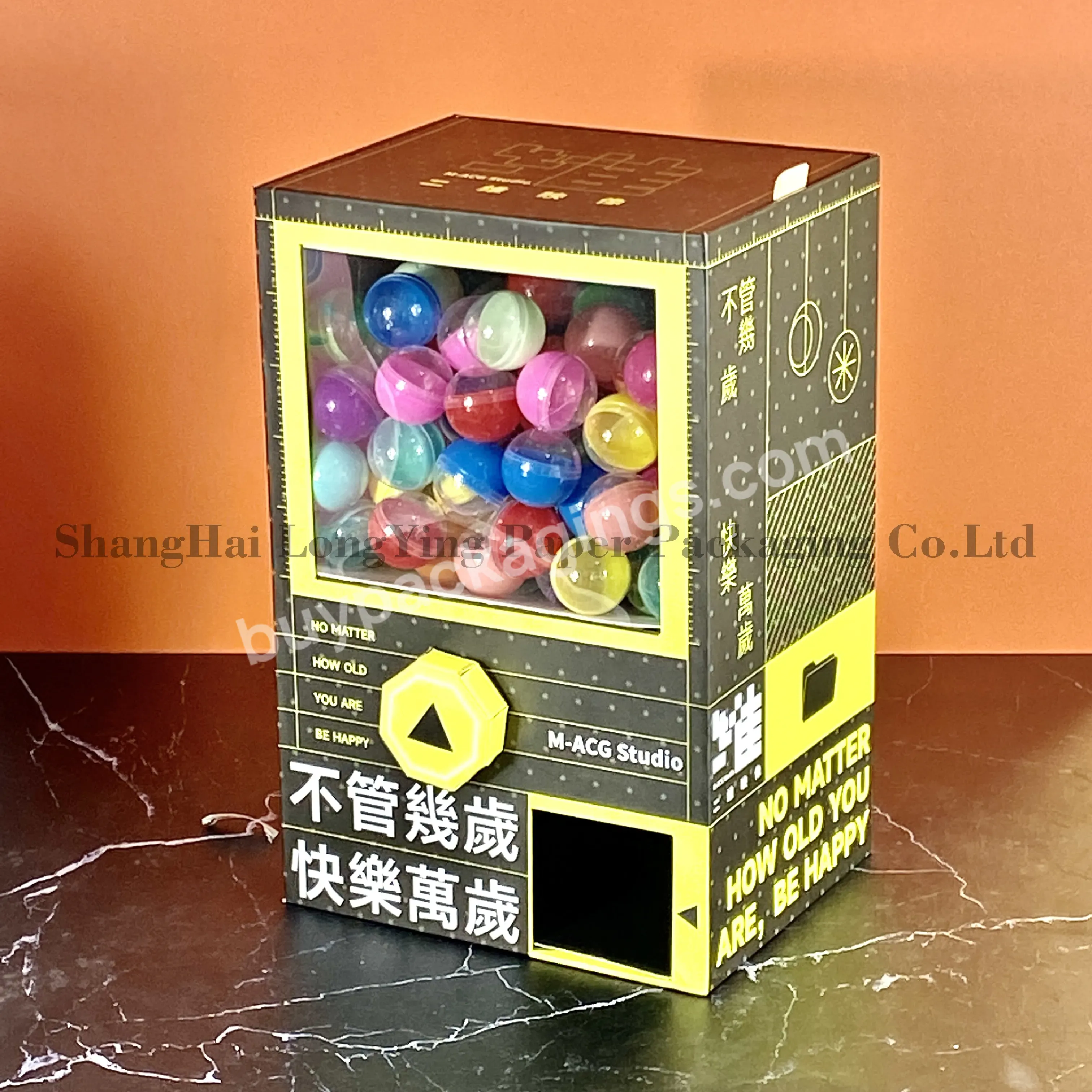 Custom Candy Vending Machine Toy & Prize Dispenser For Kids Home Arcade- Use Gumballs Candy Toys Paper Boxes Packaging Boxes