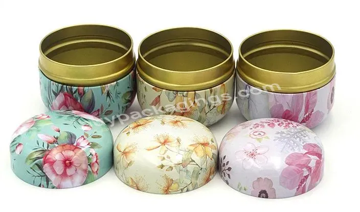 Custom Canister Iron Seal Box With Japanese Flower Small Canister Household Sealed Tea Tin Box Mini Metal Tea Can