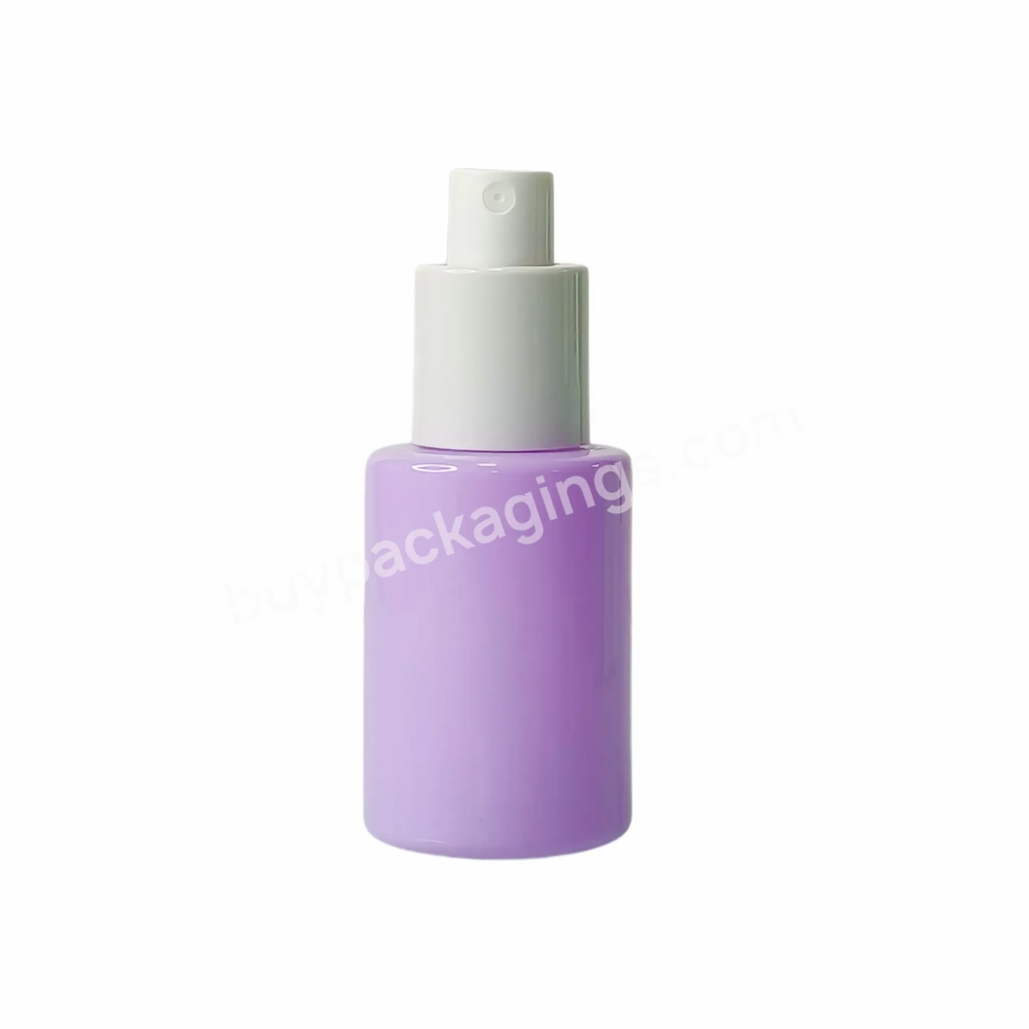 Custom Caps 15ml 30ml 50ml 100ml Purple Hair Oil Serum Night Repair Lotion Flat Shoulder Glass Bottle