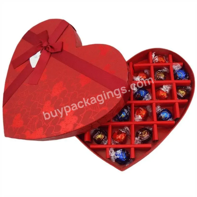 Custom Cardboard Art Paper Food Grade Paper Heart Shaped Corrugated Christmas Chocolate Gift Packaging Box
