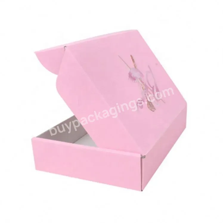 Custom Cardboard Cartons Shipping Mailer Box Boite Pink Cosmetic Set Mailing Skin Care Corrugated Packaging Boxes