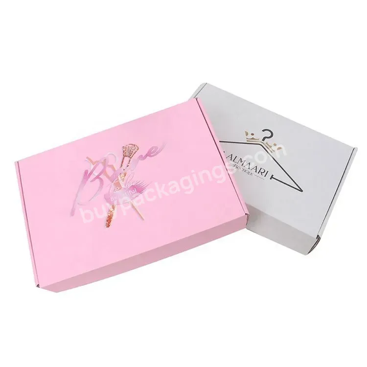 Custom Cardboard Cartons Shipping Mailer Box Boite Pink Cosmetic Set Mailing Skin Care Corrugated Packaging Boxes