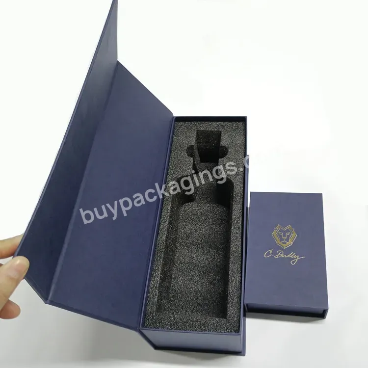 Custom Cardboard Eva Foam Wine Gift Box Packaging Wine Whisky Champagne Bottle Cardboard Paper Packaging Gift Box