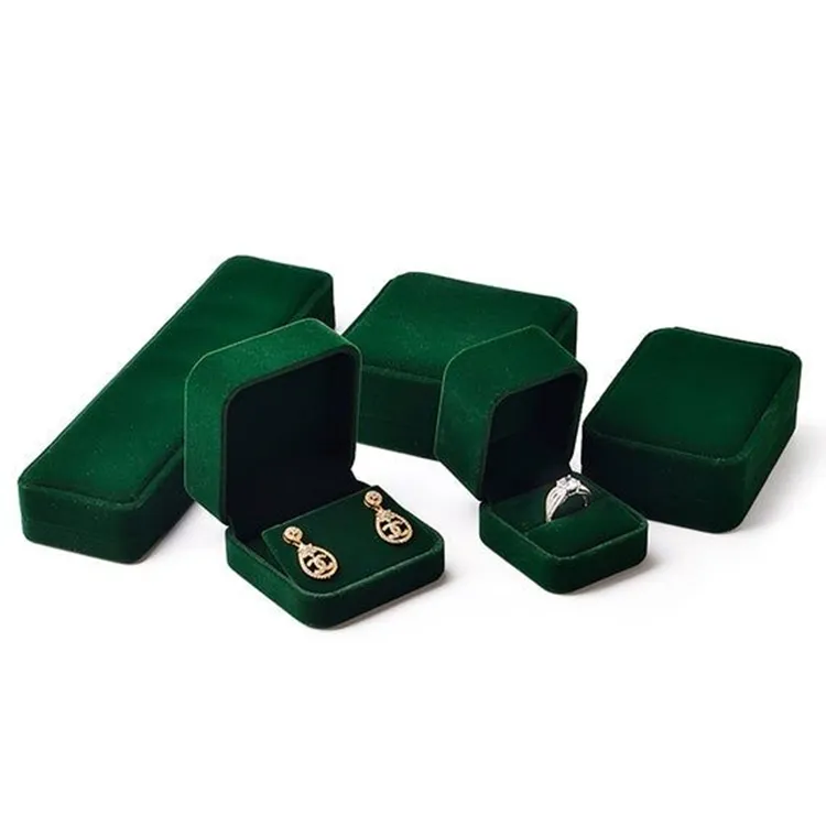 Custom Cardboard Green Jewelry Packaging Cufflinks Gift Packaging Box For Jewelry