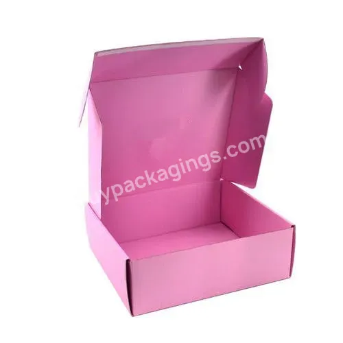 Custom Cardboard Paper Corrugated Gift Folding Pink Packing Mailer Box With Logo - Buy Custom Luxury Gift Box Packaging,Cardboard Boxes For Packaging,Paper Box Packaging.