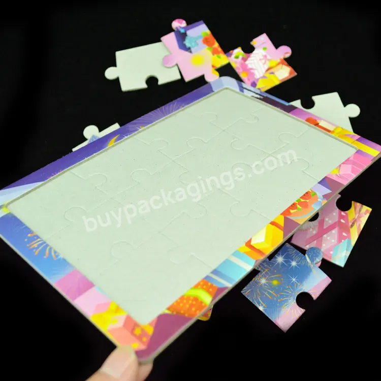 Custom Carton Shape Pattern 12 Pieces Rigid Luxury Cardboard Button Paper Puzzle Jigsaw Toy Educational Intelligent Design - Buy Intellectual Children Toys Puzzles Jigsaw Carton Picture For Kid,Custom Printing Cardboard Paper A3 A5 30 100 300 500 100