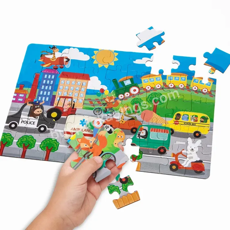 Custom Carton Shape Pattern 45 Pieces Rigid Luxury Paper Puzzle Jigsaw Toy Educational Intelligent Magnetic Design For Children - Buy Intellectual Children Toys Puzzles,Custom Printing Cardboard Paper A3 A5 30 100 300 500 1000 Pieces Puzzle,Cardboard