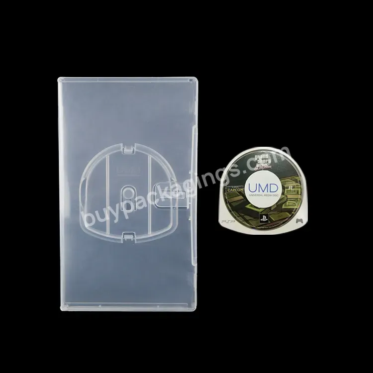 Custom Cd Dvd Disc Plastic Square Clear Packing Storage Computer Game Card Case Single Umd Game Box For Psp Case Ps2 Ps3 Ps5