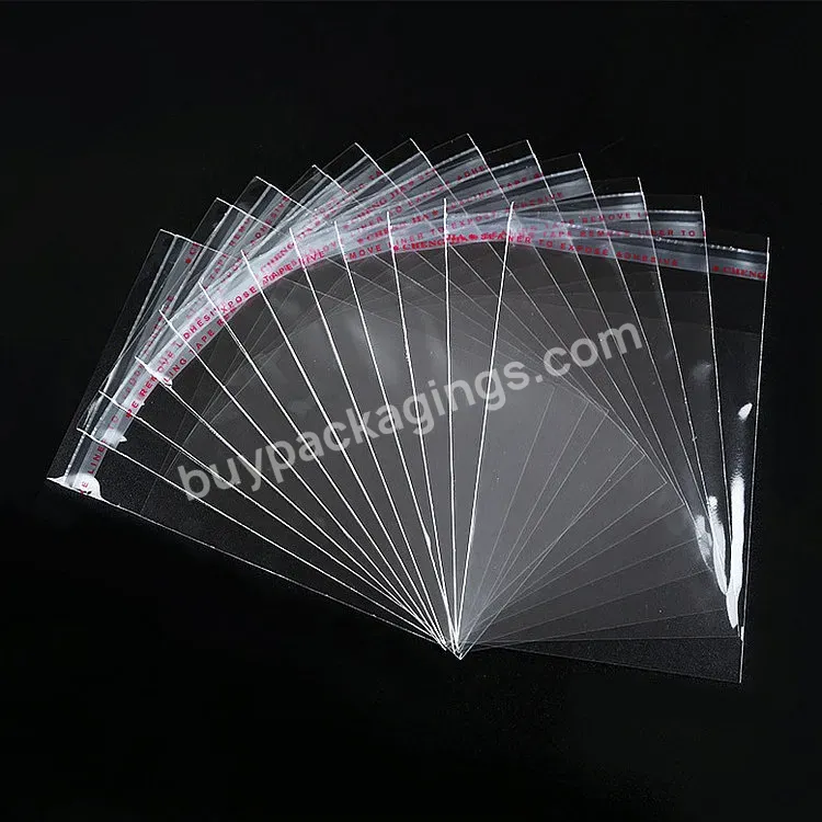 Custom Cellophane Polybag Packaging Clear Plastic Opp Poly Bag With Suffocation Warning Bag