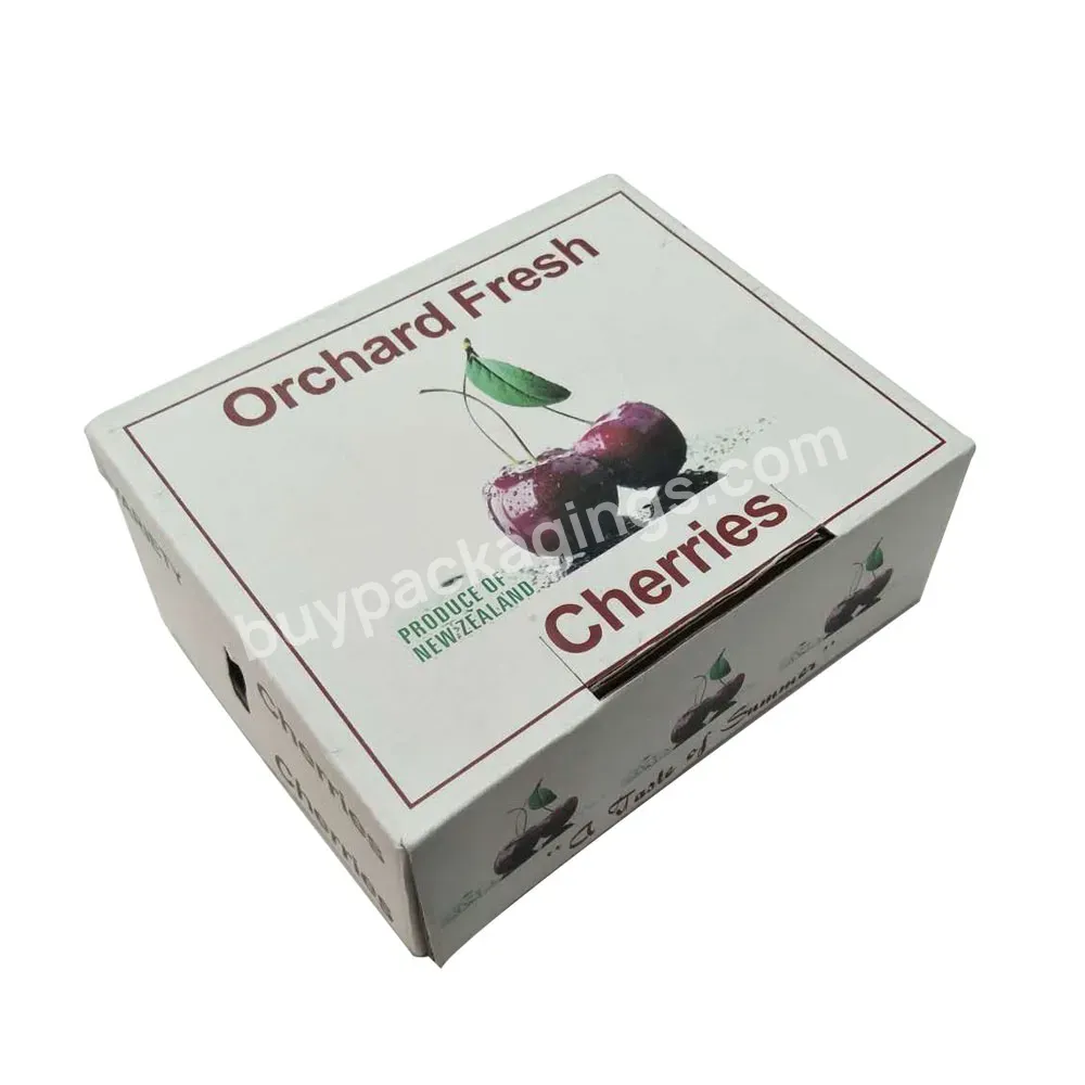 Custom Cheap Corrugated Packaging Cardboard Box For Fruits And Vegetables Cherries Boxes