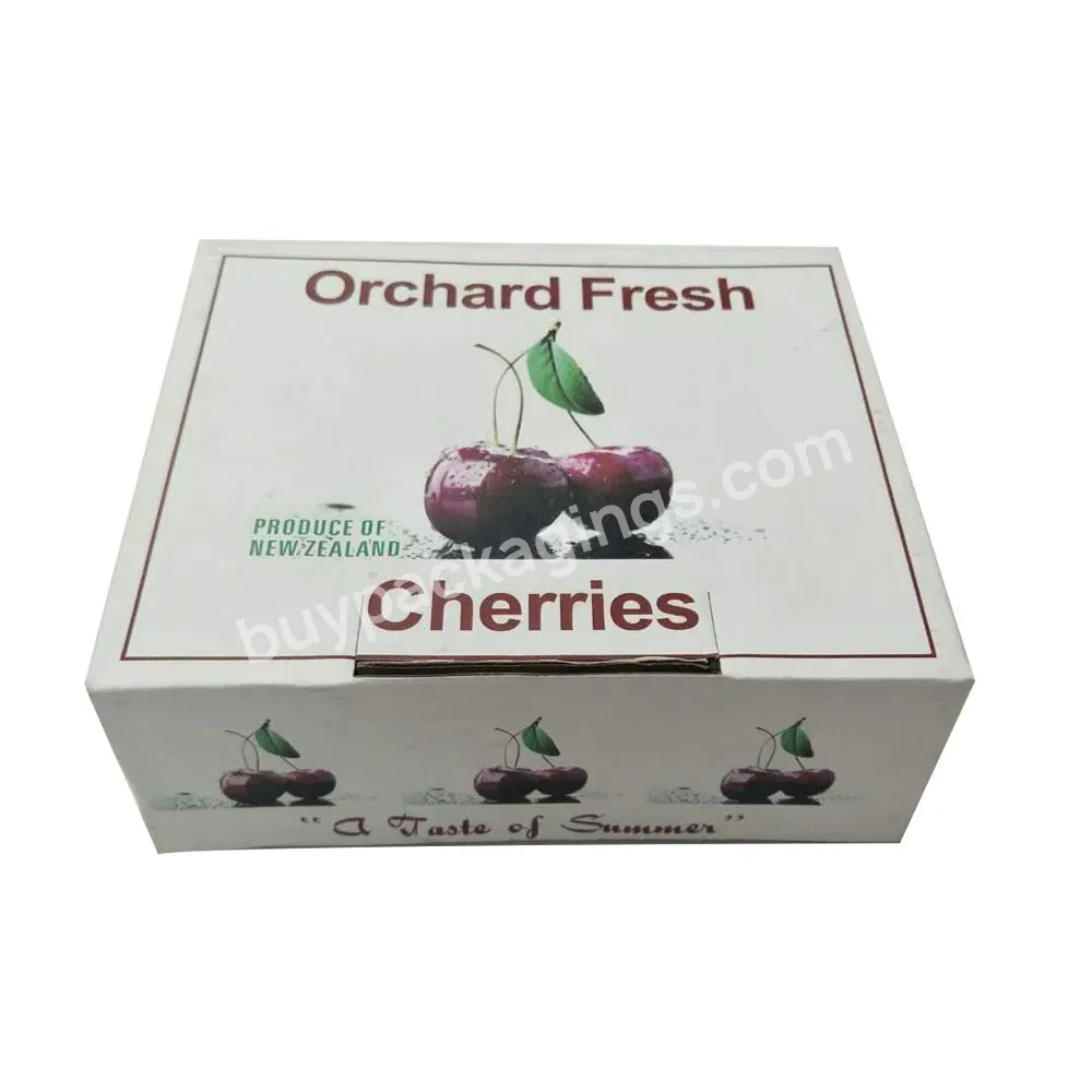 Custom Cheap Corrugated Packaging Cardboard Box For Fruits And Vegetables Cherries Boxes