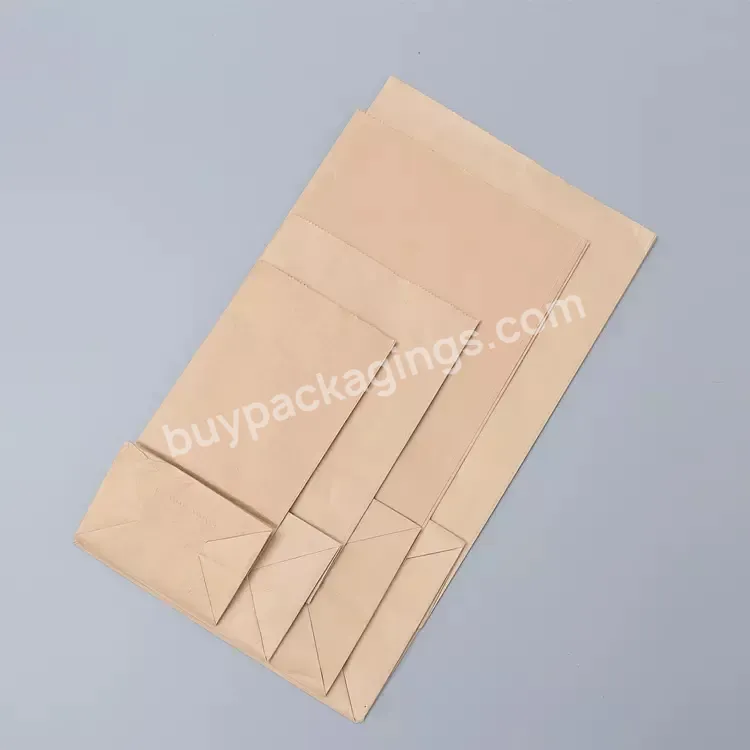 Custom Cheap Food Packaging Brown Kraft Paper Bread Bag Accept Custom Greaseproof Paper
